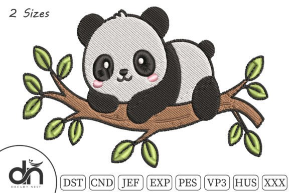 Cute Panda on Tree Branch Embroidery Review