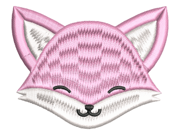 Cute Pink Fox Face Embroidery Review for Sellers