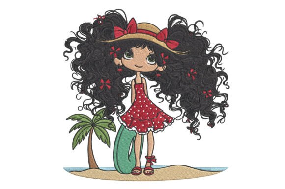 Summer Beach Girl Embroidery Review